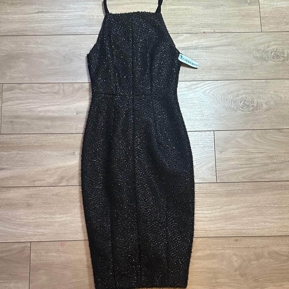 H&M Black Sparkle Midi Dress